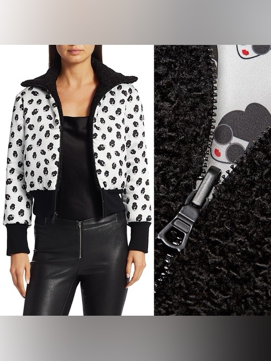 Alice + Olivia Jackets & Blazers - NWT Alice +Olivia Genova StaceFace Print Reversible Faux Fur Bomber Jacket XS